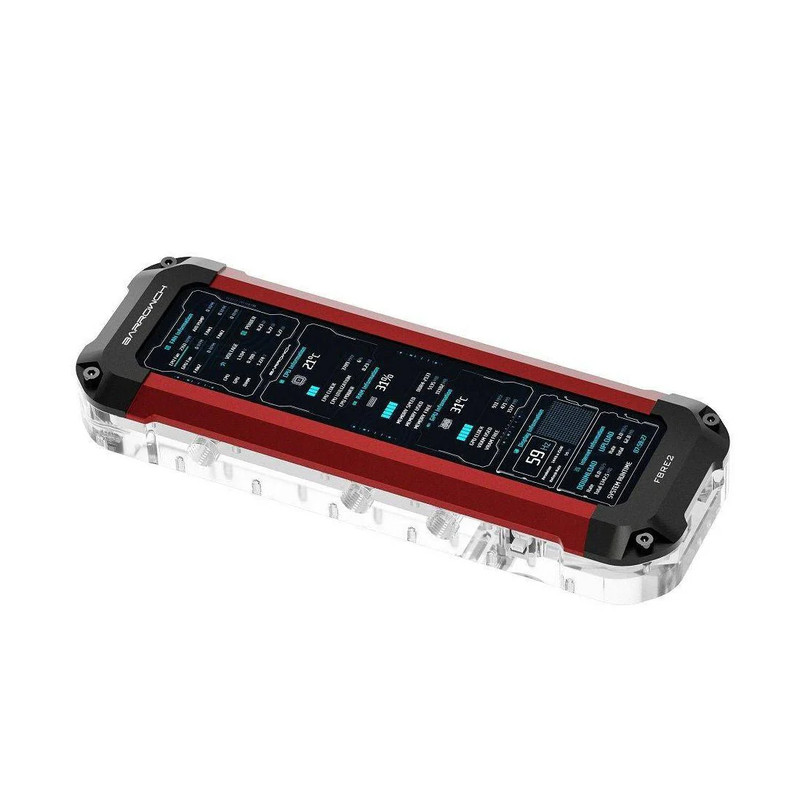 Barrowch HDMI Reservoir With LCD Display and LRC 2.0 RGB Lighting - Red - خزان مياه